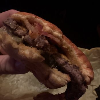 Yellow Basket - Bacon Smash Burger....burnt, plain, dull - American Near Me - Wildomar, California