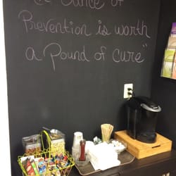 Restore Chiropractic - Yummy snacks - kind bars, dried quinoa packets, clif bars, tea, etc :)