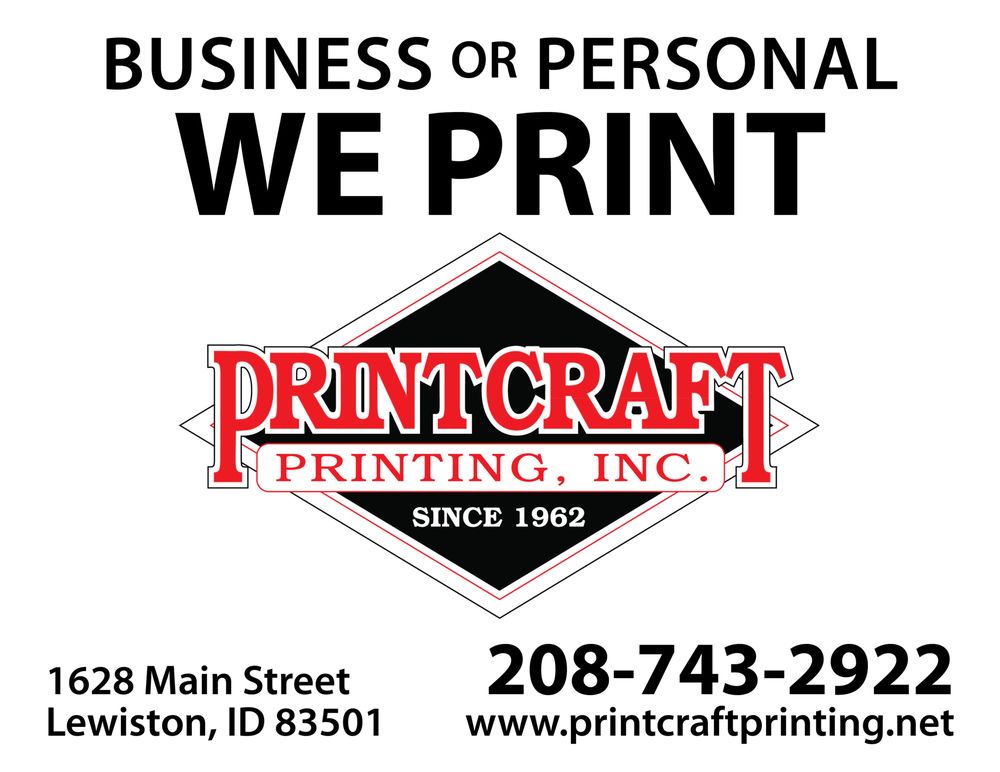 PRINTCRAFT PRINTING Updated August 2024 1628 Main St, Lewiston