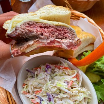 Nepenthe - Ambrosia Burger - beef was tender - New American Near Me - Big Sur, California Nepenthe - Ambrosia Burger - beef was tender - New American Near Me - Big Sur, California