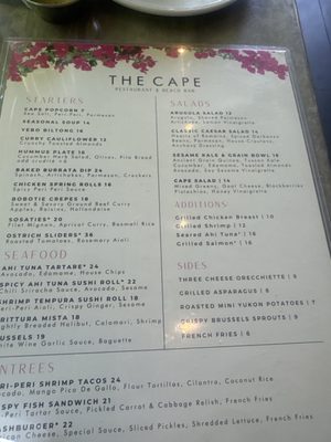 Menu photo 1 The Cape Restaurant and Beach Bar Alpharetta, GA Menu photo 1 The Cape Restaurant and Beach Bar Alpharetta, GA