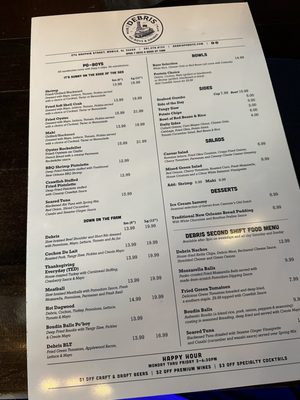 Menu photo 6 Debris Po Boys & Drinks Mobile, AL