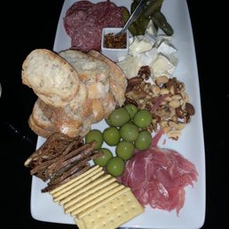 Charcuterie with two meats and a cheese Charcuterie with two meats and a cheese