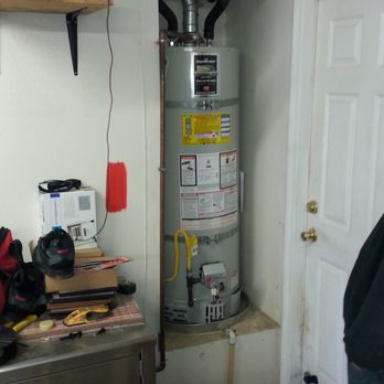 Water Heaters Only - Gas water heater installation in an alcove - Water Heater Installation/Repair Near Me - Orange, California