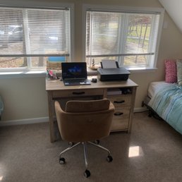 Desk 159.99 chair 200.00 assembled in 2 hours easy instruction! Good quality! Desk 159.99 chair 200.00 assembled in 2 hours easy instruction! Good quality!