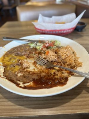 Photo of El Cerrito Mexican Restaurant - Menlo Park, CA, US. Cheese enchiladas.