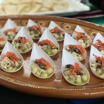 Maza Cocina - Perfect bite-sized pozole cups are great for any appetizer - Caterers Near Me Maza Cocina - Perfect bite-sized pozole cups are great for any appetizer - Caterers Near Me