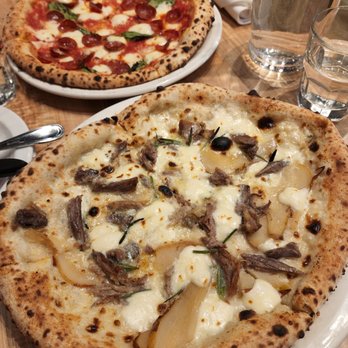 Pizzeria Libretto - Duck confit (front), pepperoni (back) - Pizza Near Me - Toronto, Ontario