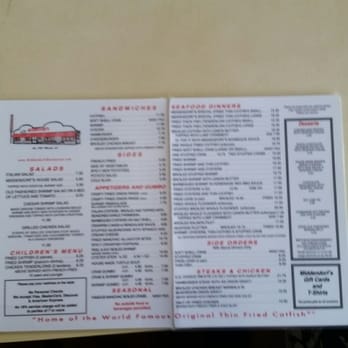 Middendorf's - Manchac - 3/23/2016 the menu. - Seafood Near Me - Akers, Louisiana Middendorf's - Manchac - 3/23/2016 the menu. - Seafood Near Me - Akers, Louisiana