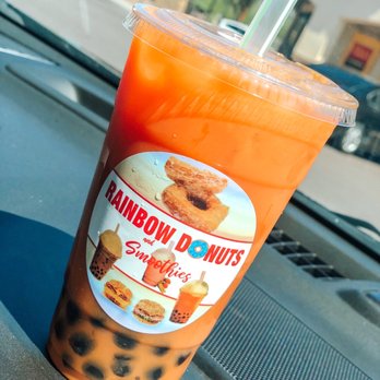 Rainbow Donuts And Smoothies - Thai tea with boba - Donuts Near Me - Chandler, Arizona Rainbow Donuts And Smoothies - Thai tea with boba - Donuts Near Me - Chandler, Arizona