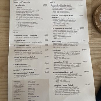 Songbird - Menu 4/3/26 - Breakfast & Brunch Near Me - St. Louis, Missouri