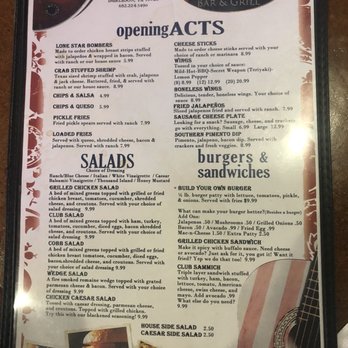 Lone Star Bar & Grill - Menu - Bars Near Me - Burleson, Texas Lone Star Bar & Grill - Menu - Bars Near Me - Burleson, Texas