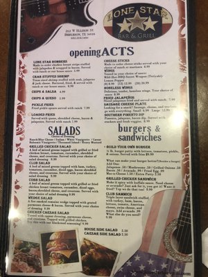Menu photo 3 Lone Star Bar & Grill Burleson, TX Menu photo 3 Lone Star Bar & Grill Burleson, TX