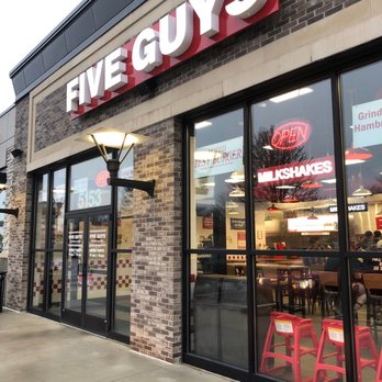 Five Guys - the front of a five guys restaurant - Fast Food Near Me - Kalamazoo, Michigan