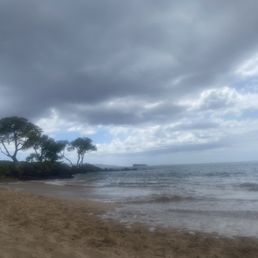 It's often cloudy most the time at this beach