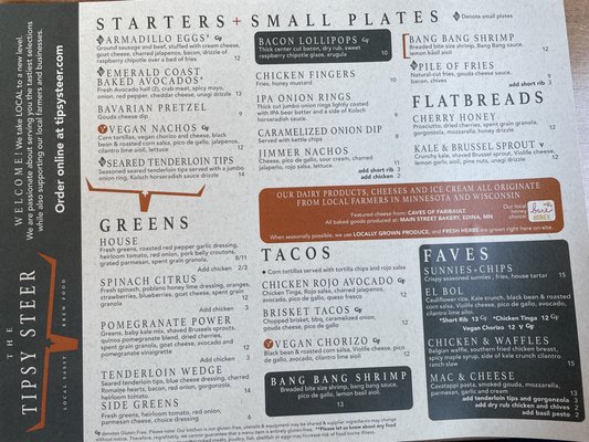 Menu photo 8 Tipsy Steer Minneapolis, MN