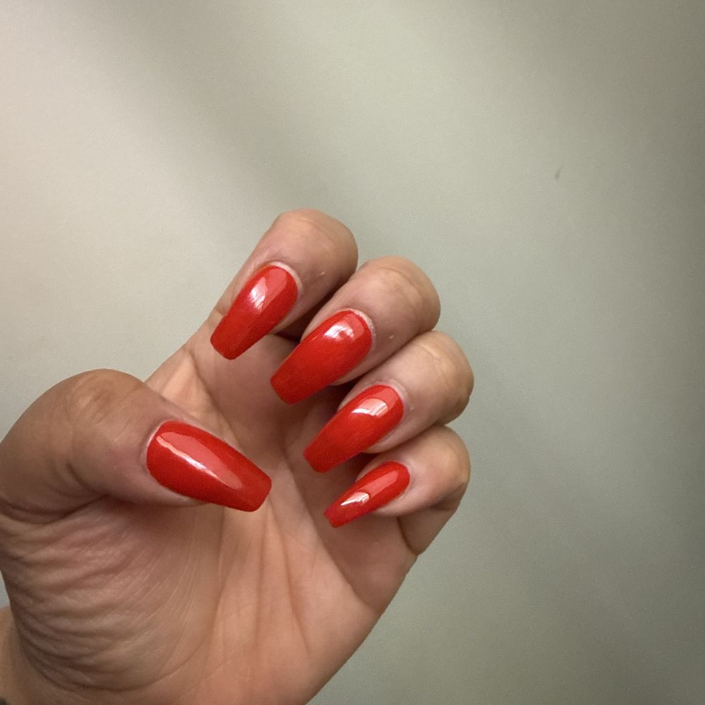 Gel X coffin red
