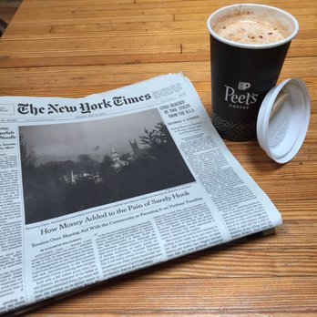 Peet's Coffee - A chai tea latte, a NYT newspaper and a seat in the cafe...can it better than this? - Coffee & Tea Near Me - San Francisco, California Peet's Coffee - A chai tea latte, a NYT newspaper and a seat in the cafe...can it better than this? - Coffee & Tea Near Me - San Francisco, California