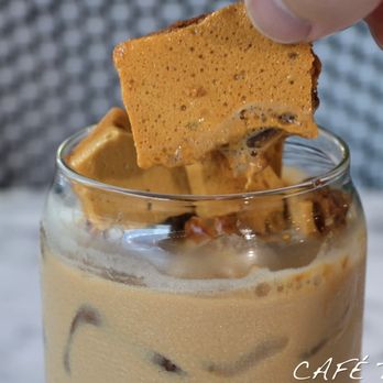 Cafe Terrasse - DALGONA LATTE (YT:@BULGOGIBOMBER) - Breakfast & Brunch Near Me - Los Angeles, California Cafe Terrasse - DALGONA LATTE (YT:@BULGOGIBOMBER) - Breakfast & Brunch Near Me - Los Angeles, California