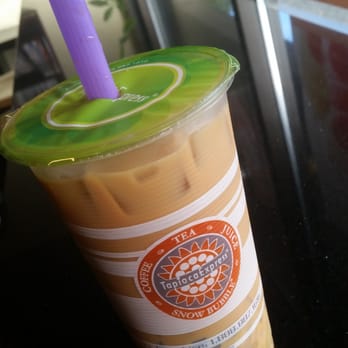 Tapioca Express - Large milk tea with Litchi jelly, tapioca and boba :) - Taiwanese Near Me - Redmond, Washington