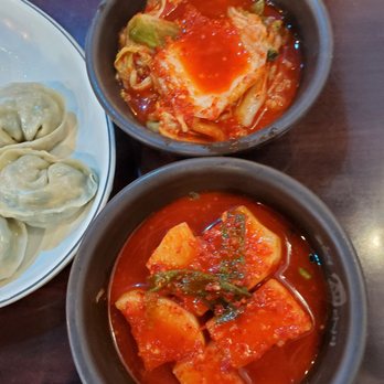 Traditional Korean Beef Soup - Dumplings and kimchi - Korean Near Me - Edmonds, Washington