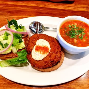 Veggie Grill by Next Level - Crab cake sandwich - Vegan Near Me - Pasadena, California