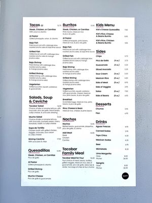 Menu photo 1 TacoBar San Francisco, CA