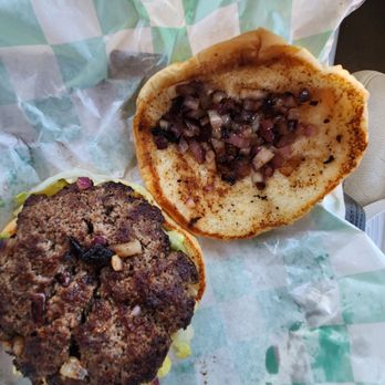 Myrtle's Burgers - Burger opened up. - Hot Dogs Near Me - Burleson, Texas Myrtle's Burgers - Burger opened up. - Hot Dogs Near Me - Burleson, Texas