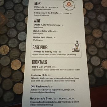 Tavern Hall - Happy hour menu - New American Near Me - Bellevue, Washington Tavern Hall - Happy hour menu - New American Near Me - Bellevue, Washington