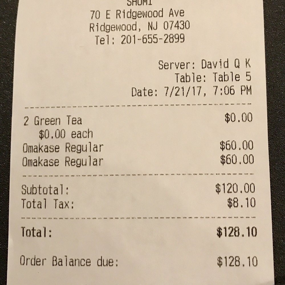 Shumi - Tab for Omakase for 2. NYC pricing. - Japanese Near Me - Ridgewood, New Jersey Shumi - Tab for Omakase for 2. NYC pricing. - Japanese Near Me - Ridgewood, New Jersey