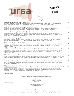 Menu photo 2 Ursa Mammoth Lakes, CA