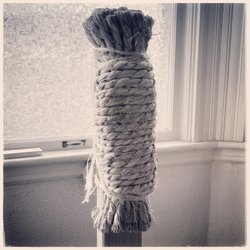 Shorin-Ryu Karate School - Makiwara (wrapped rope) post.