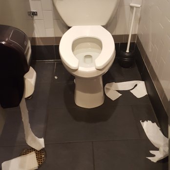 Friendly's - this was after I asked the manager to bring toilet paper to the bathroom. she didn't bother to sweep up this gross mess for the patrons. - American Near Me - Blackwood, New Jersey