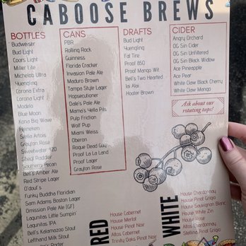 Midtown Caboose - Drink menu - New American Near Me - Tallahassee, Florida Midtown Caboose - Drink menu - New American Near Me - Tallahassee, Florida