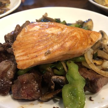 Vegas Seafood Buffet - Salmon, steak, and fresh veggie teppanyaki. Get it with garlic - Buffets Near Me - Glendale, California Vegas Seafood Buffet - Salmon, steak, and fresh veggie teppanyaki. Get it with garlic - Buffets Near Me - Glendale, California