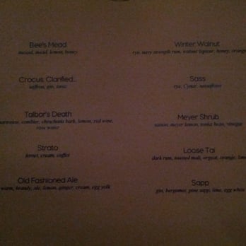 Atera - Winter 2013 menu - New American Near Me - New York, New York