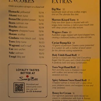 Sushi by Bou - Nashville @ Dream Nashville - Menu - Sushi Bars Near Me - Nashville, Tennessee
