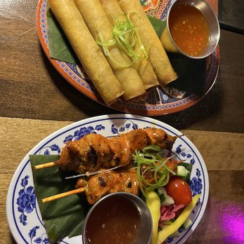 Kalye - Happy Hour lumpia Shanghai and pork bbq skewers which - Filipino Near Me - New York, New York Kalye - Happy Hour lumpia Shanghai and pork bbq skewers which - Filipino Near Me - New York, New York