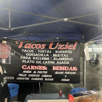 Tacos Uziel - Menu - Pop-Up Restaurants Near Me - Long Beach, California
