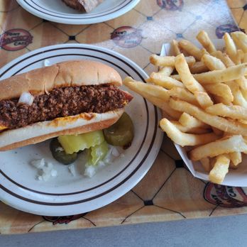 Tony Packo's Cafe West - Original Hungarian sausage with meat sauce, mustard and diced onions. - Hot Dogs Near Me - Sylvania, Ohio Tony Packo's Cafe West - Original Hungarian sausage with meat sauce, mustard and diced onions. - Hot Dogs Near Me - Sylvania, Ohio