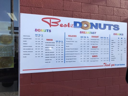 Menu photo 2 Bestz Donuts Monroe, LA Menu photo 2 Bestz Donuts Monroe, LA