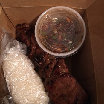 Dee Dee - Moo ping - meat skewers with sticky rice. Definitely order this! I ate this all the time in Thailand - Thai Near Me - Austin, Texas