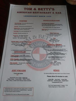 Menu photo 7 Tom & Betty's Restaurant Orange Park, FL Menu photo 7 Tom & Betty's Restaurant Orange Park, FL