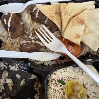 The Rush Mediterranean Grill - Lamb Kabab Plate - Arabic Near Me - Humble, Texas The Rush Mediterranean Grill - Lamb Kabab Plate - Arabic Near Me - Humble, Texas