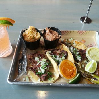 Twisted Trompo - Steak taco plate and a paloma - Mexican Near Me - Dallas, Texas Twisted Trompo - Steak taco plate and a paloma - Mexican Near Me - Dallas, Texas