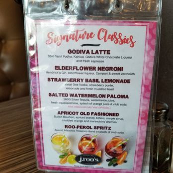 J Roo's Restaurant - Signature drinks - Pizza Near Me - North Haven, Connecticut J Roo's Restaurant - Signature drinks - Pizza Near Me - North Haven, Connecticut