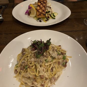 Sorellina - Schottish salmon risotto and chicken carbonara. Must have!!! - Italian Near Me - Traverse City, Michigan Sorellina - Schottish salmon risotto and chicken carbonara. Must have!!! - Italian Near Me - Traverse City, Michigan
