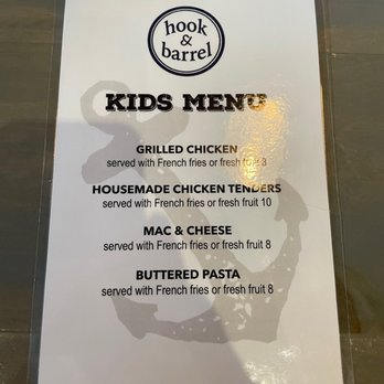 Hook & Barrel - Kids menu - Seafood Near Me - Myrtle Beach, South Carolina