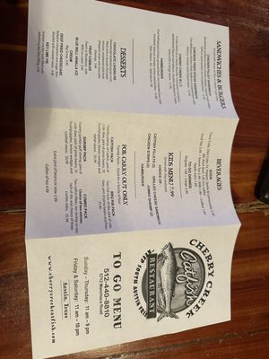 Menu photo 1 Cherry Creek Catfish Austin, TX Menu photo 1 Cherry Creek Catfish Austin, TX