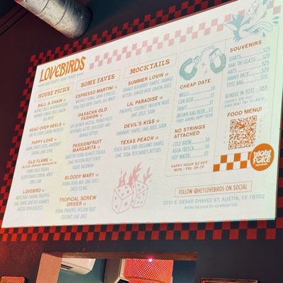 Menu photo 2 Lovebirds Austin, TX